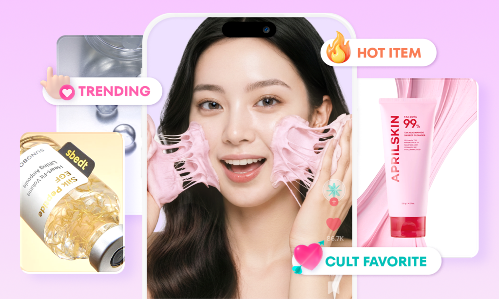 TikTokで話題沸騰中の韓国コスメ商品のバナー画像