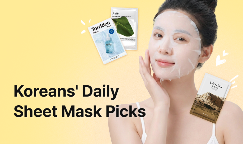 Korean sheet masks for morning skincare prep and night skin nourishment