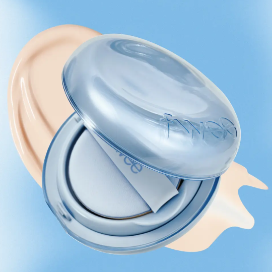 Glow skin cushion foundation with a lightweight, hydrating formula that maintains moisture and blends seamlessly into the skin, helping create dewy makeup and smooth, naturally glowing skin.