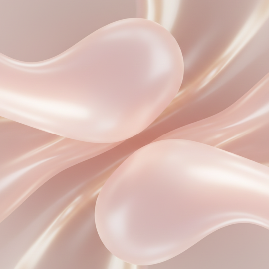 キメの整ったなめらかな肌表面を表現したミニマルな抽象イメージ。韓国のシワ改善美容液におけるレチノイドによる質感ケアを象徴しています。