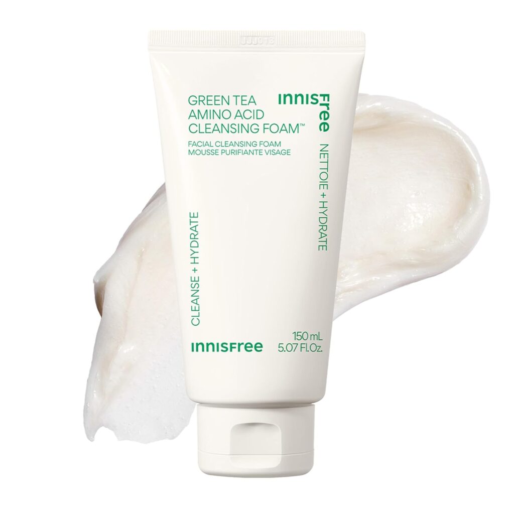 Mỹ phẩm Hàn Quốc Innisfree Green Tea Amino Acid Cleansing Foam — sữa rửa mặt trà xanh amino acid