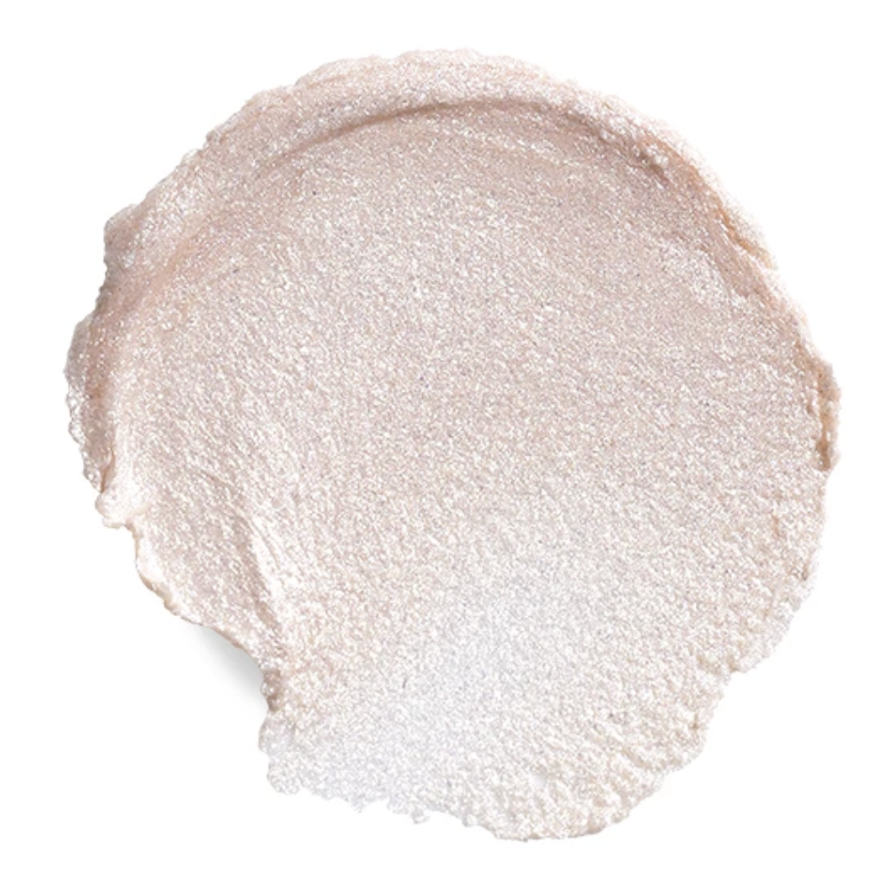 hana by hince シャインハイライターバームのテクスチャー。シャンパンカラーの繊細なツヤ感が特徴